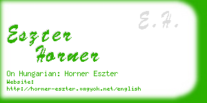 eszter horner business card